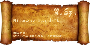 Miloszav Szalók névjegykártya